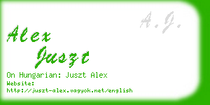 alex juszt business card